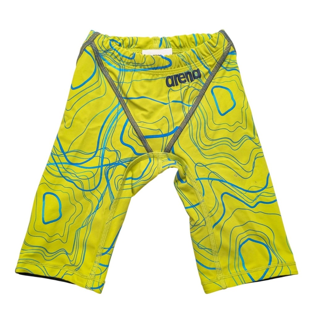 Arena Powerskin ST Jammer Boys 26 Green Blue Topographic Racing Swimsuit 002797